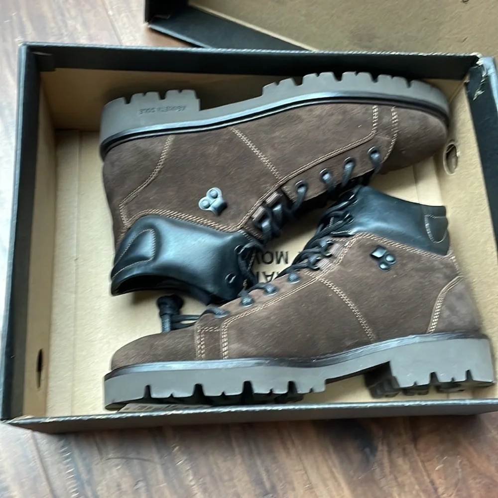 NEW KENNETH COLE Rhode Hiker Suede and Leather Lace up Men’s Hiking Boots Sz 7.5 - Picture 3 of 11